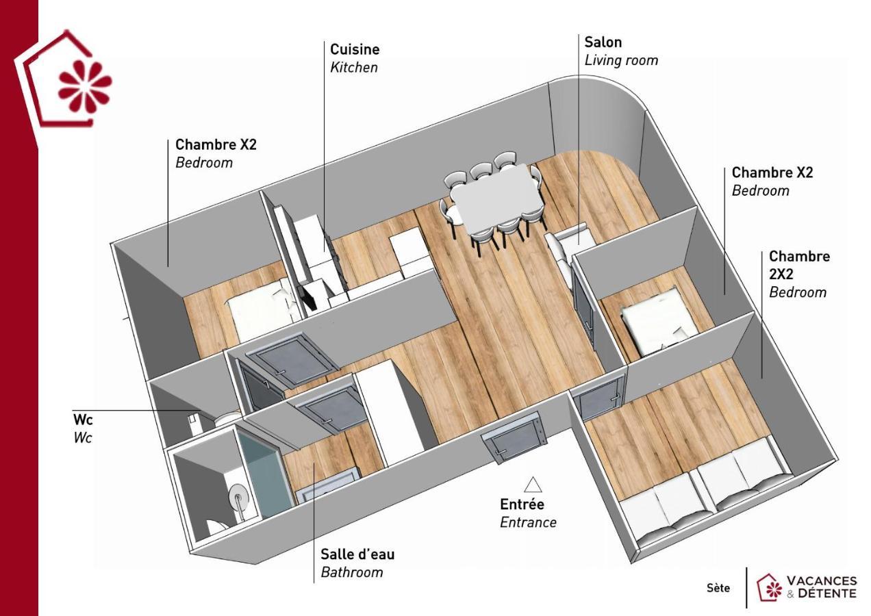 Grand Appartement Au Coeur De Сет Экстерьер фото